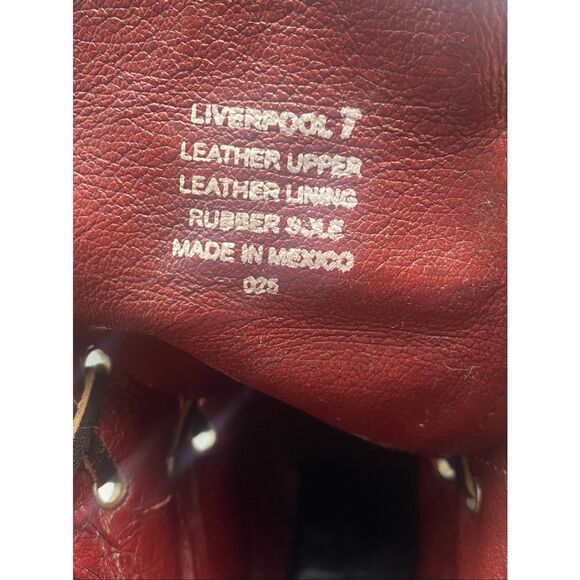 Freebird by Steven Liverpool 7 Brown Leather Lace Up Combat Boots Red Zip Women’ - Picture 11 of 11